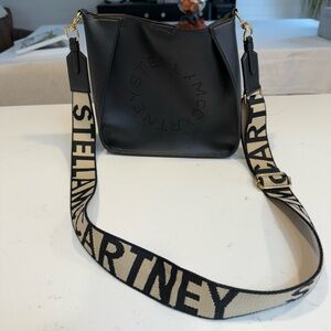 Stella McCartney Black Bag with Logo Strap